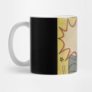 Vintage comic punch in the face Mug